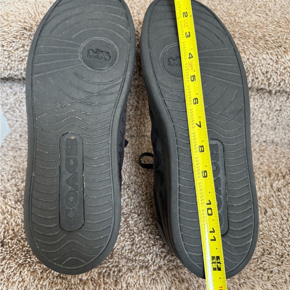 Coach CG999 Men's Black Patterned Monogram Leather Sneakers - Picture 11 of 16